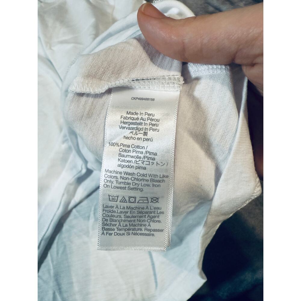 NWT Madewell White Women Slub Boxy-Crop Bella Tee Pima Cotton Causal - Picture 6 of 11